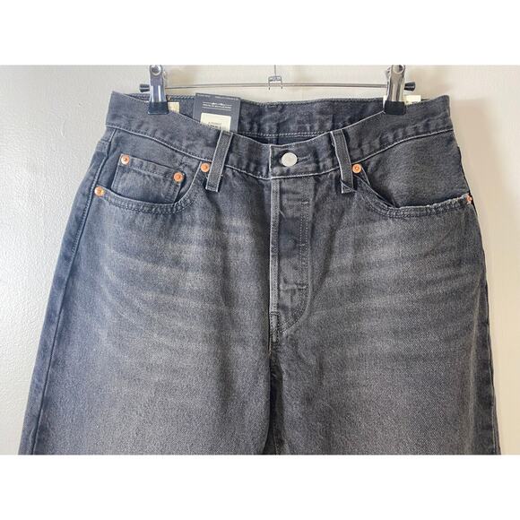 NWT LEVI'S JEANS 28 PREMIUM 90S 501 BLACK FADED BAGGY STRAIGHT FIT STITCH SCHOOL - Picture 11 of 16